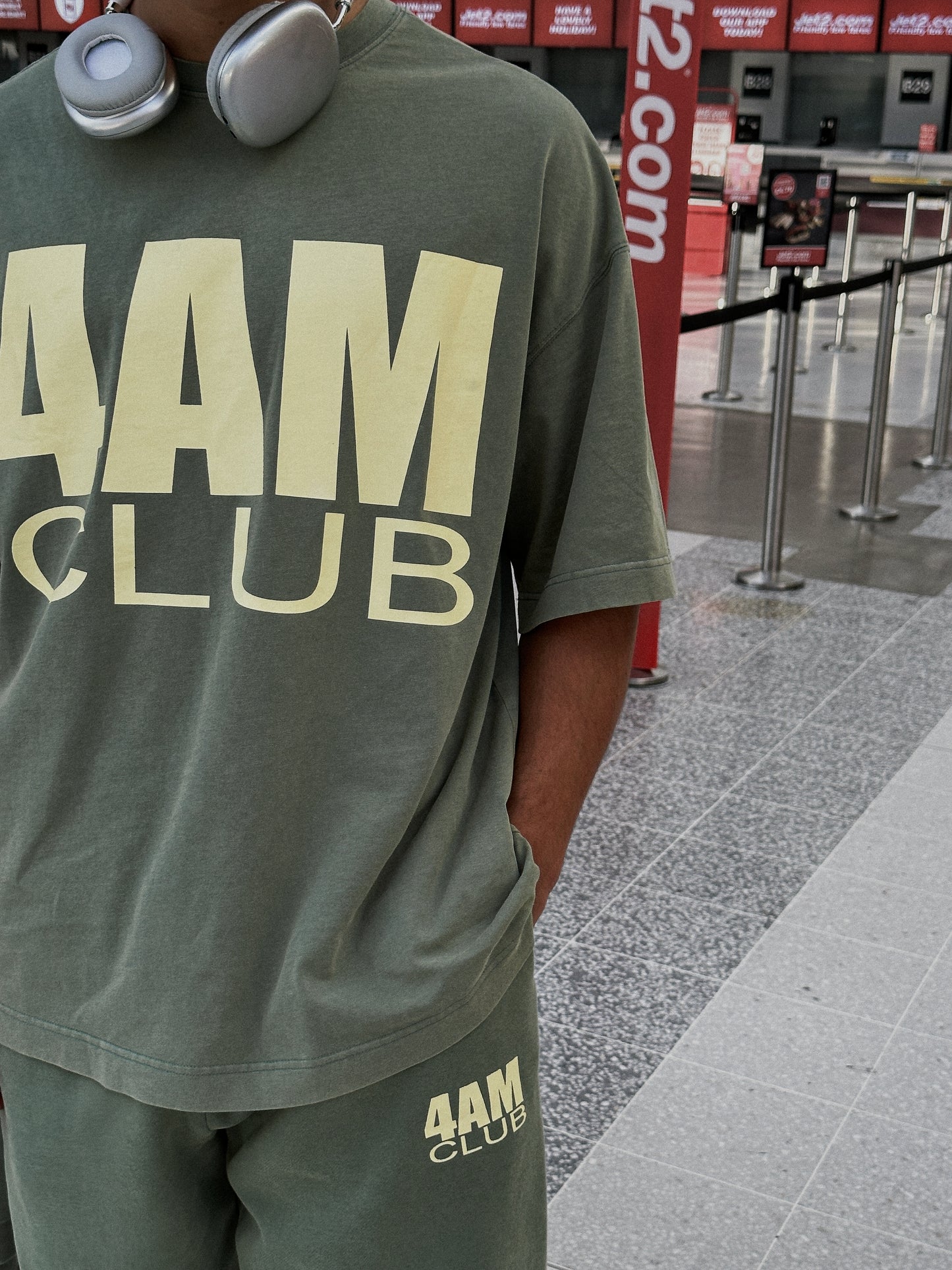 "4AM" TEE - Washed Green