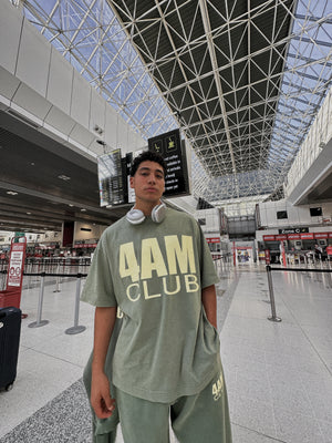 "4AM" TEE - Washed Green