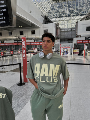 "4AM" TEE - Washed Green