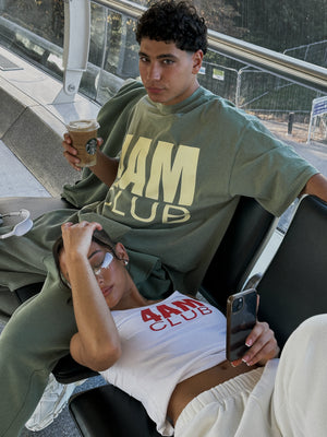 "4AM" TEE - Washed Green