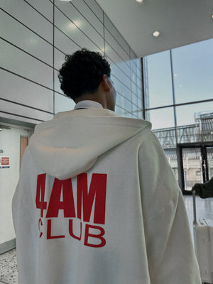 "4AM" ZIP HOODY - Off White