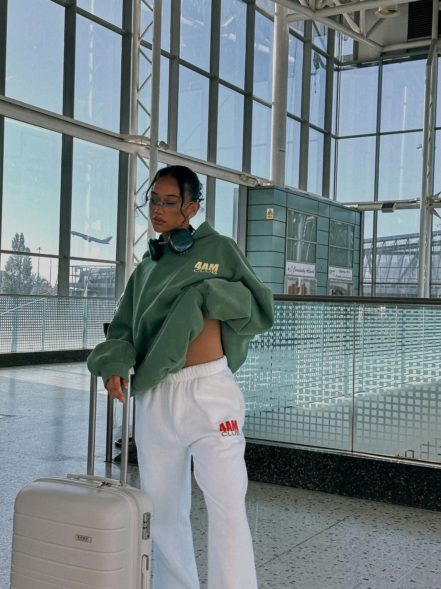 "4AM" STRAIGHT LEG SWEATPANTS - Off White