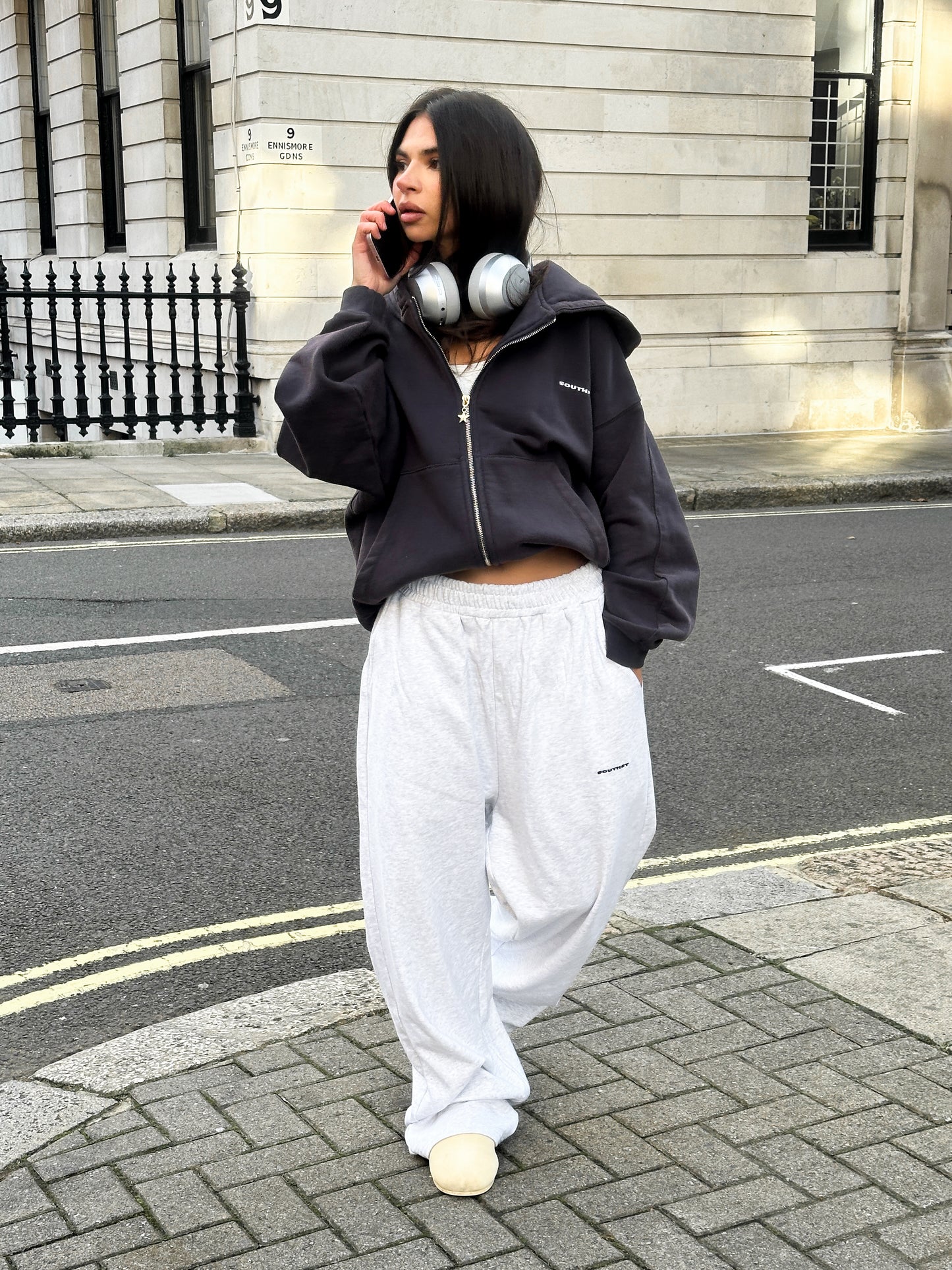 FORM STRAIGHT LEG PANTS - Marl grey