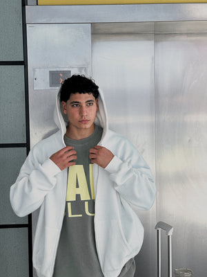 "4AM" ZIP HOODY - Off White