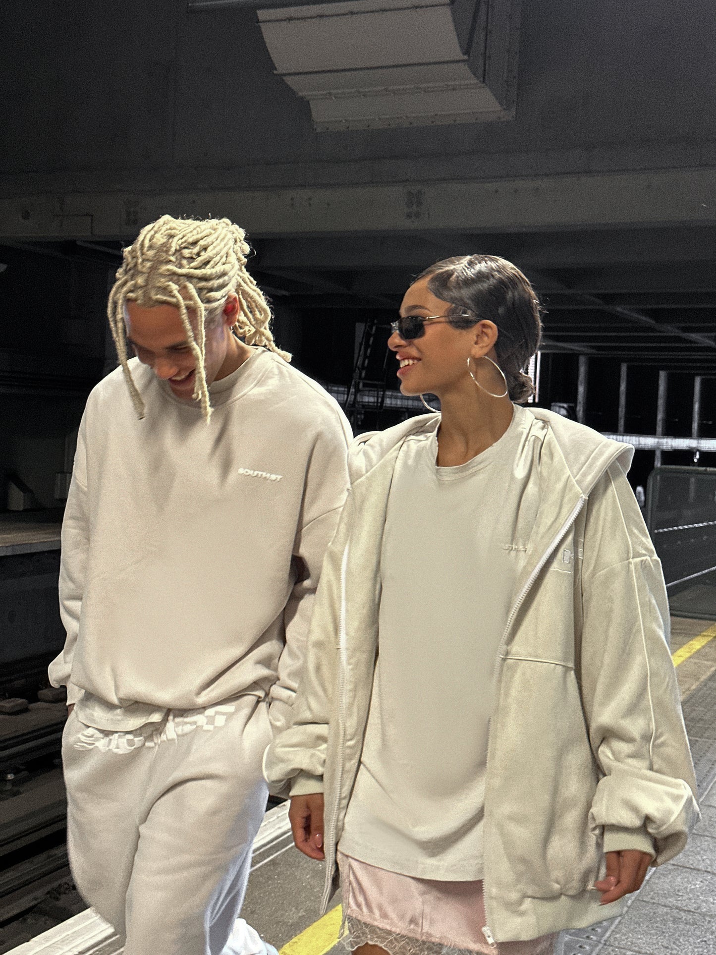 "DISTORT" SWEATPANTS - Bone