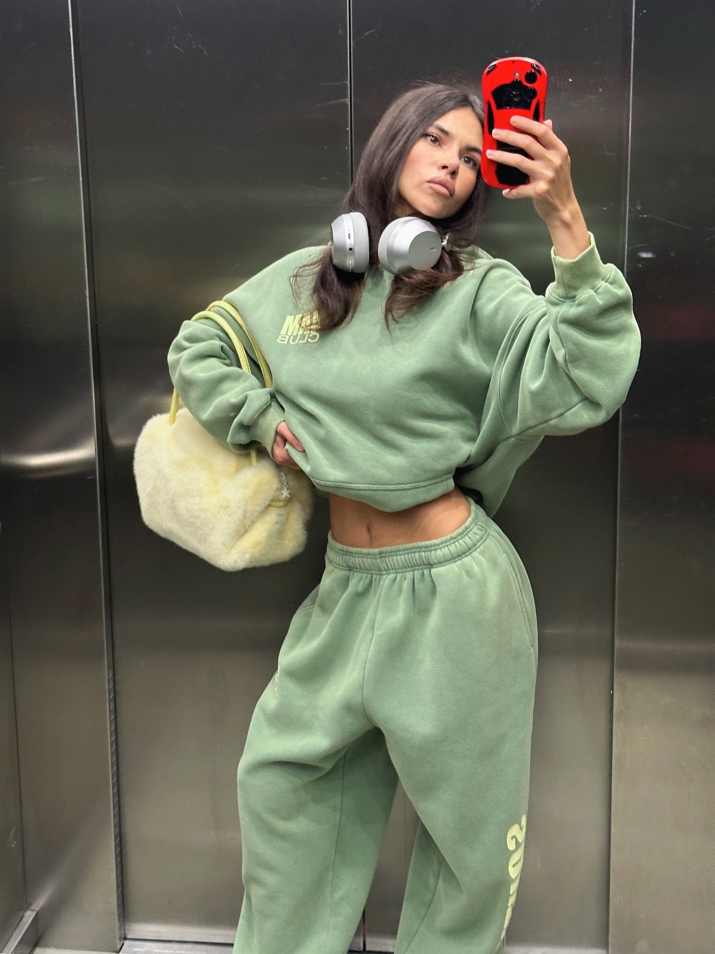 4AM HOODY - Washed Green