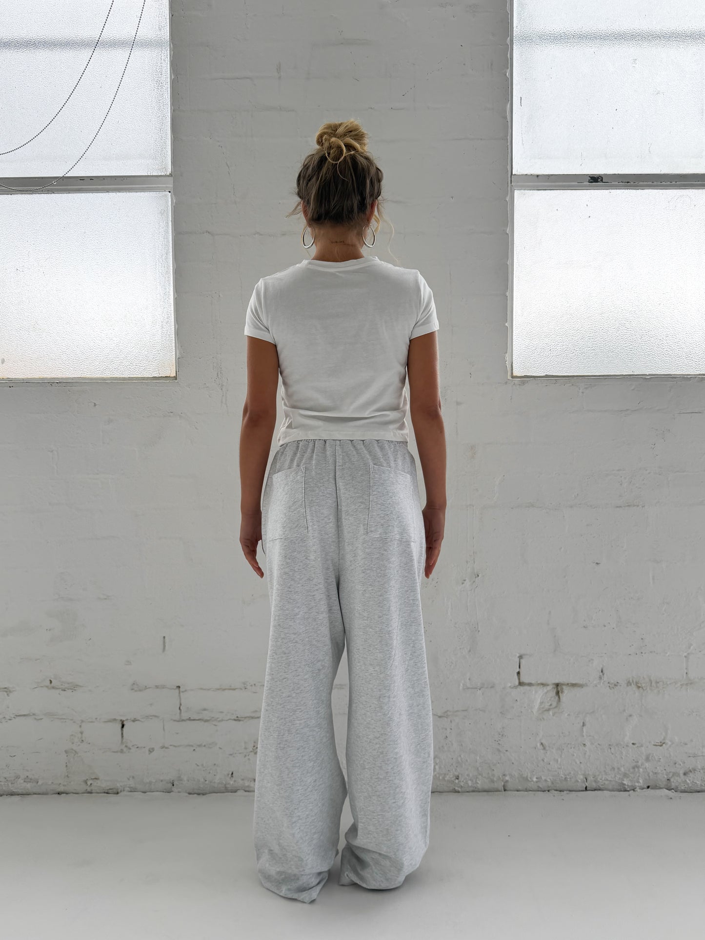 FORM STRAIGHT LEG PANTS - Marl grey