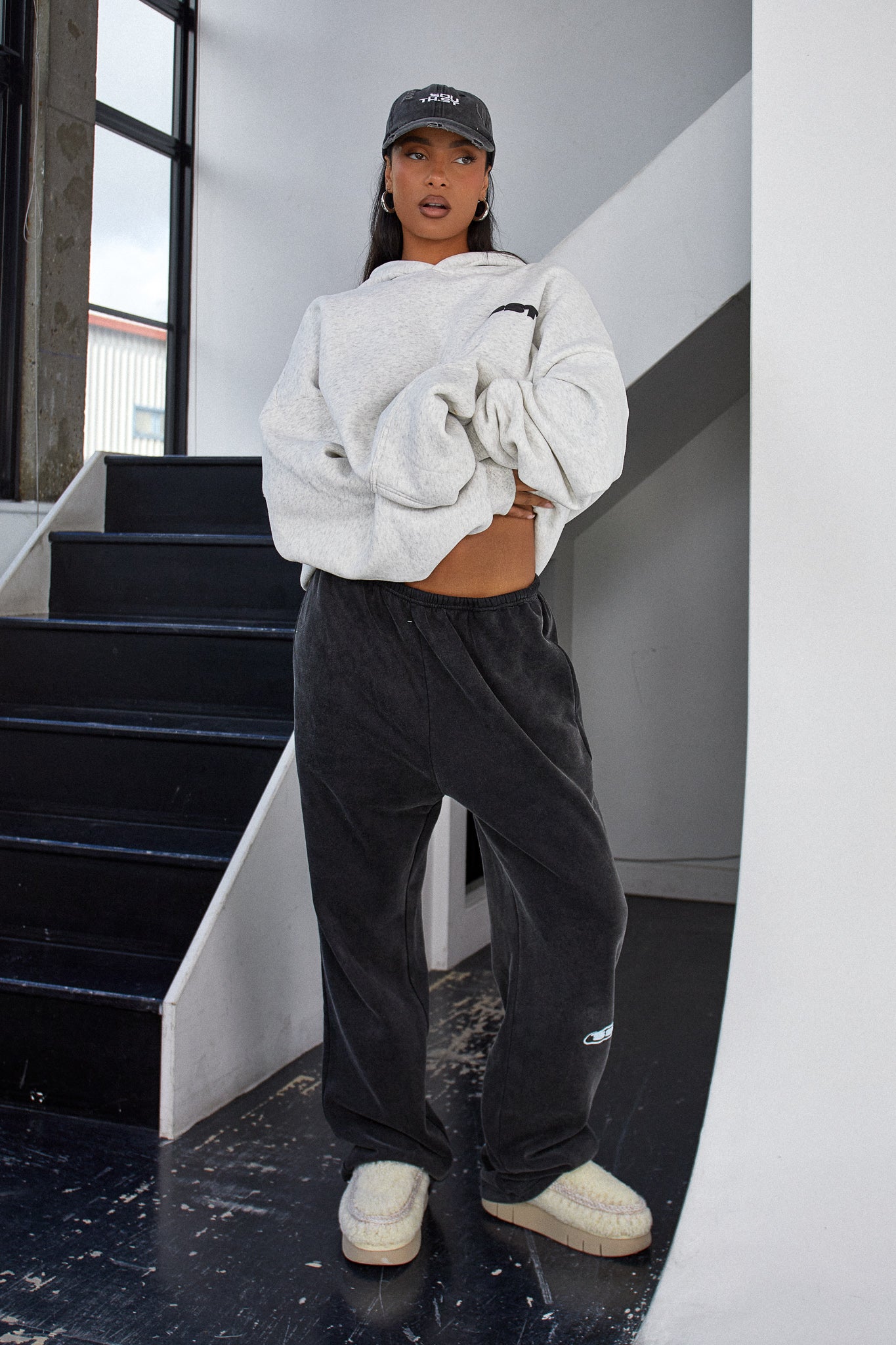 "SUNDAY" HOODY - Marl Grey