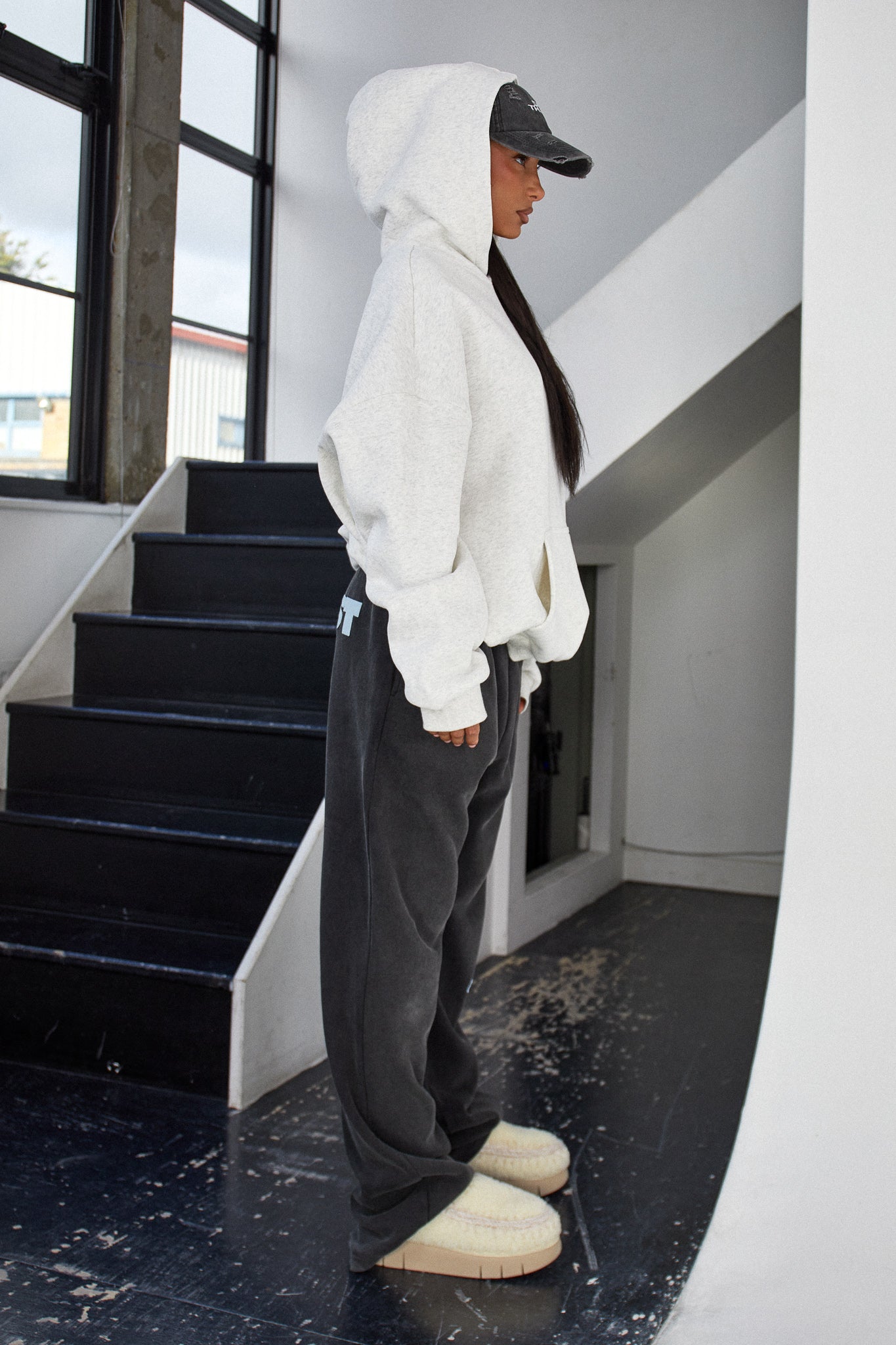 "SUNDAY" HOODY - Marl Grey