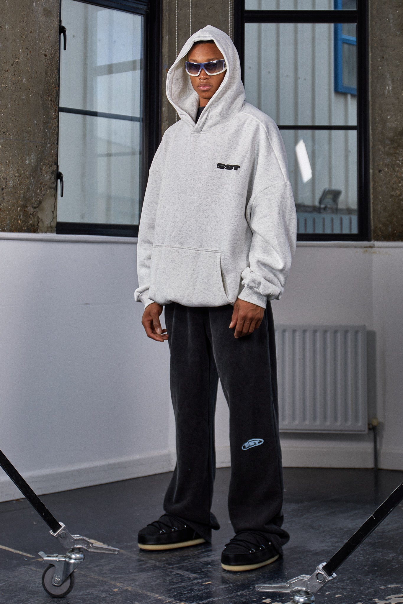 "SUNDAY" HOODY - Marl Grey