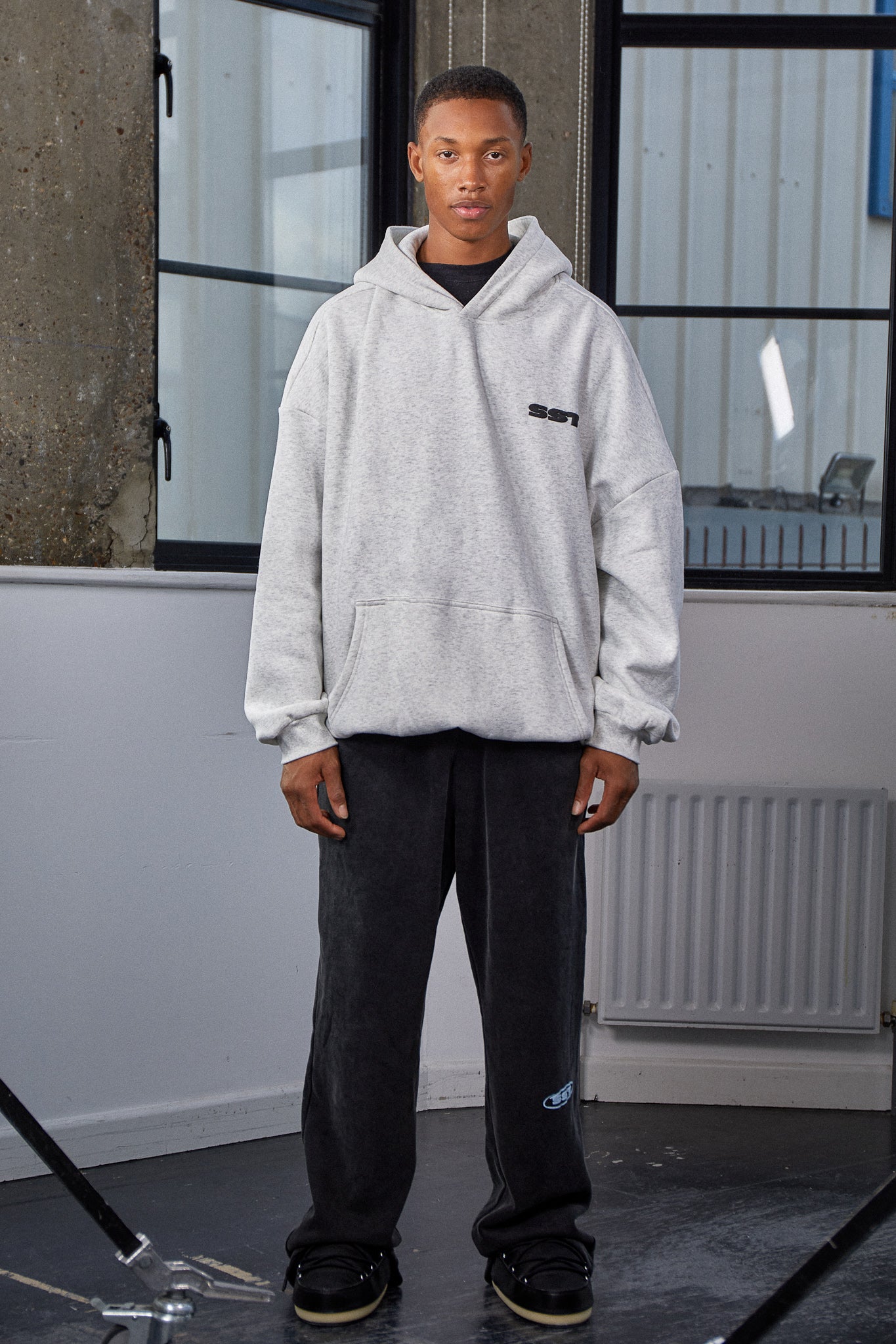 "SUNDAY" HOODY - Marl Grey