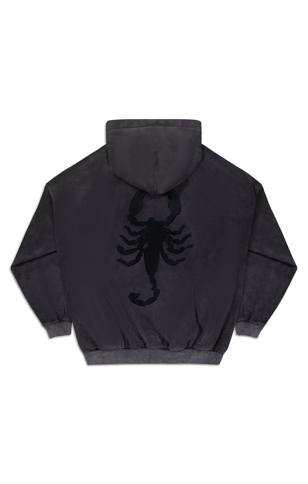 "STING" HOODY - Washed Black