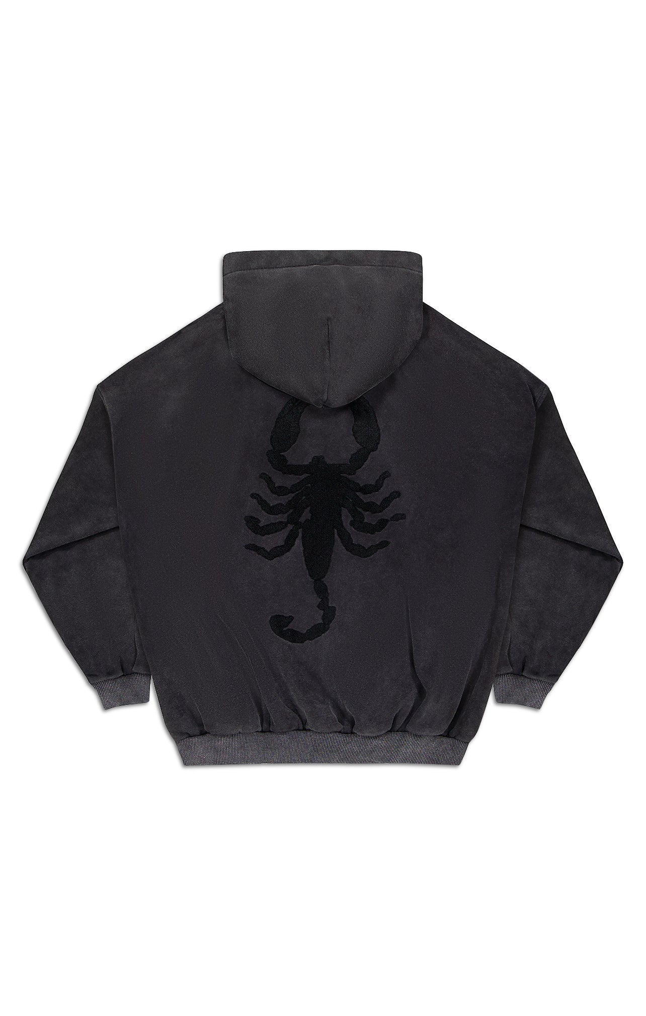 "STING" HOODY - Washed Black