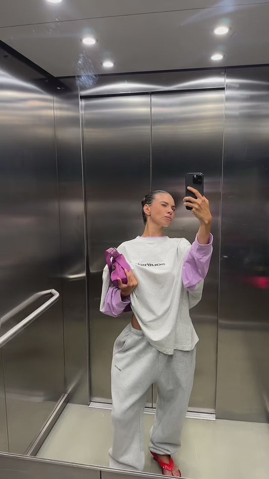 NYC LONG SLEEVE - Grey / Purple