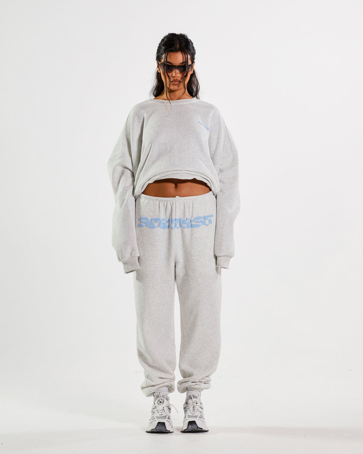 "DISTORT" SWEATPANTS - Grey/Blue