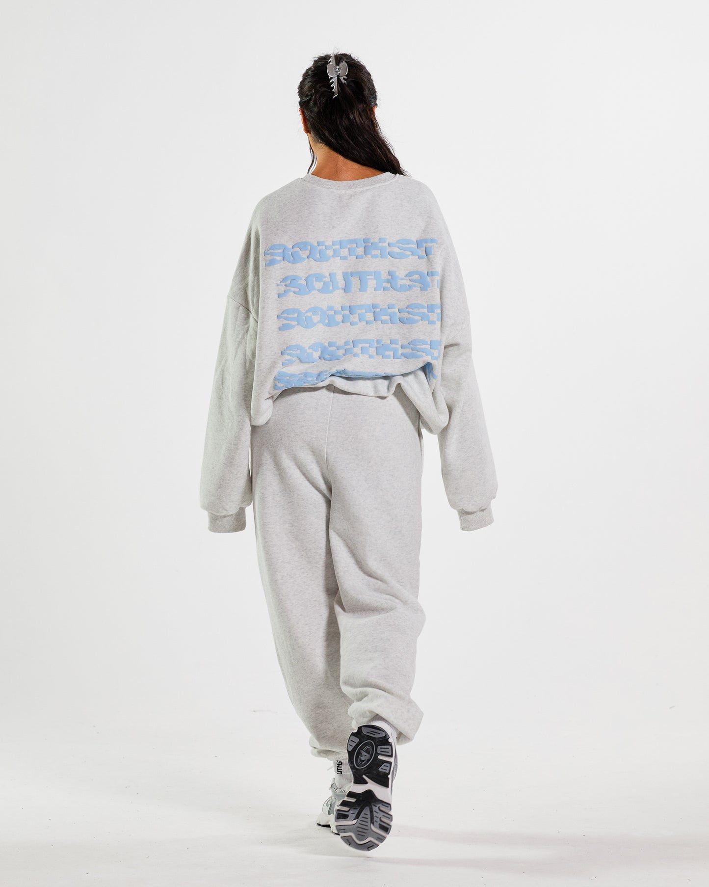 "DISTORT" SWEATPANTS - Grey/Blue
